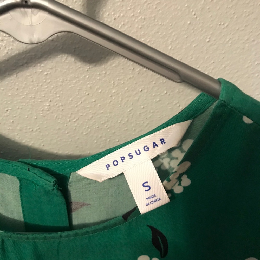 POPSUGAR Sleeveless Button Back Green Top Size S - Picture 2 of 3